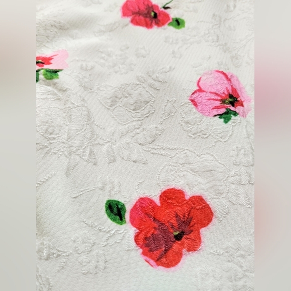 Karl Lagerfeld Dress Sz 6 Sleeveless Pink White Posey Floral Back Zip Lined - Picture 7 of 15